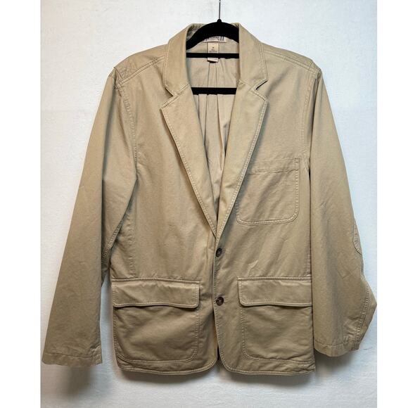 Duluth Trading Company 100% Cotton Khaki Presentation Blazer Size M - Picture 1 of 7